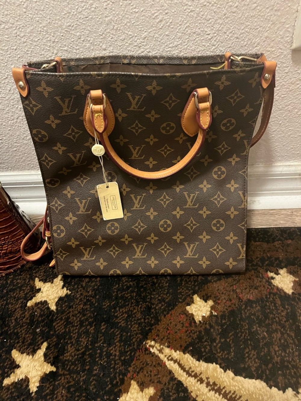 Louis Vuitton Monogram Canvas Tote with Vachetta Leather Trim
